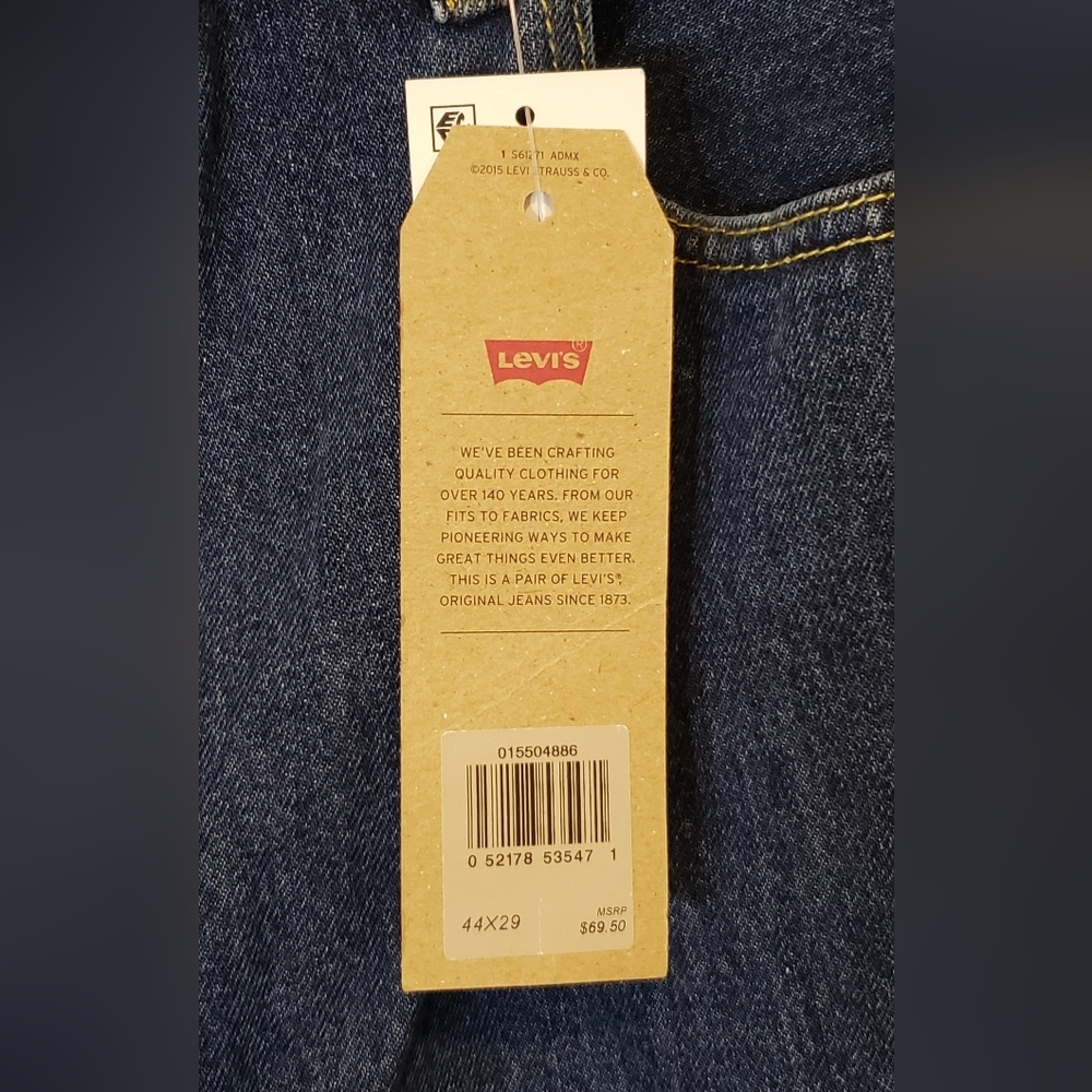 Levi's Jeans Men's Size 44X29 550 Relaxed Fit Dark Wash Brand New With Tags - Picture 14 of 16